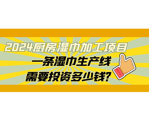 2024厨房湿巾加工项目，一条湿巾生产线需要投资多少钱？