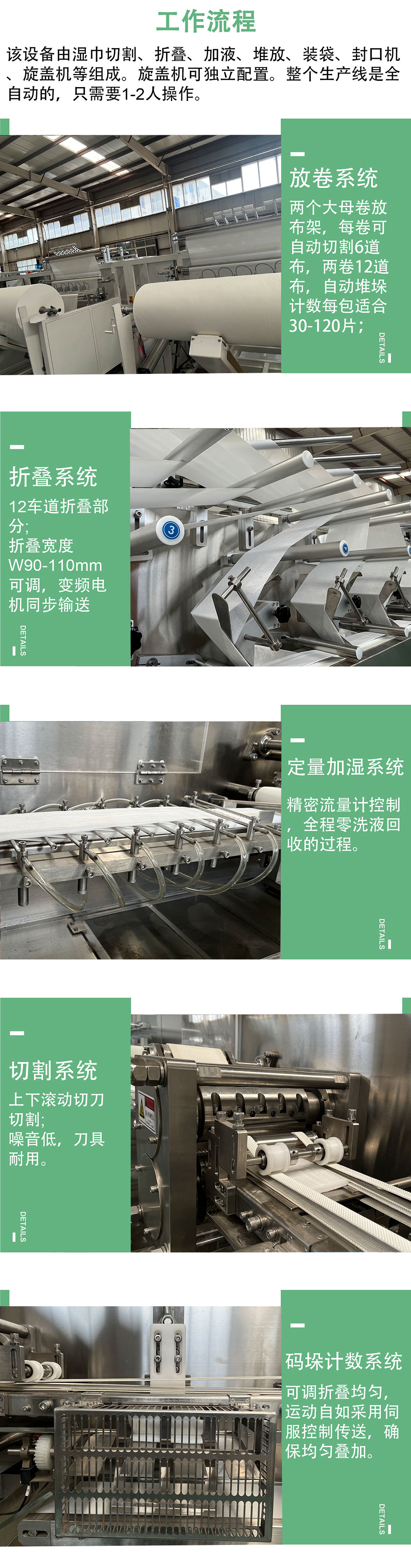 12道湿巾生产线工艺
