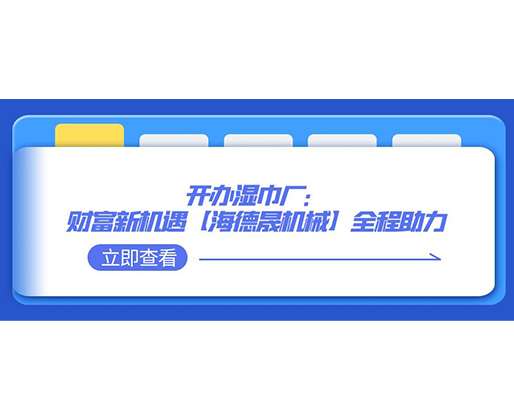 开办湿巾厂：财富新机遇，【海德晟机械】全程助力