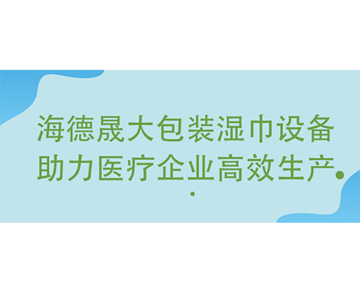 海德晟大包装湿巾设备助力医疗企业高效生产