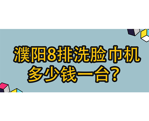 濮阳8排洗脸巾机多少钱一台？