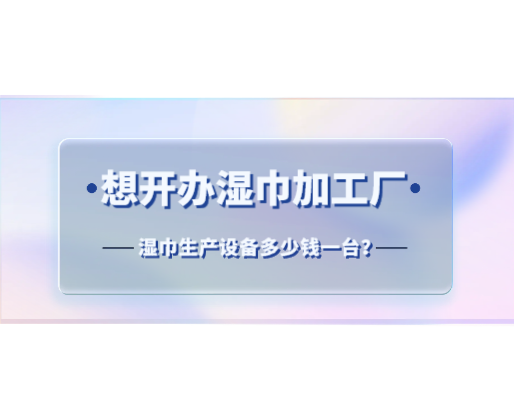 想开办湿巾加工厂，湿巾生产设备多少钱一台？