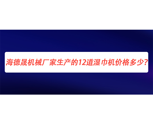海德晟机械厂家生产的12道湿巾机价格多少？