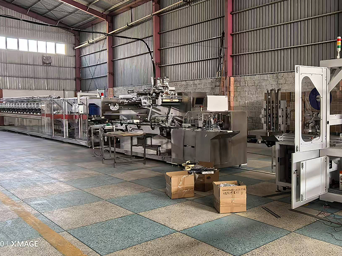 阿富汗16道湿巾机安装现场