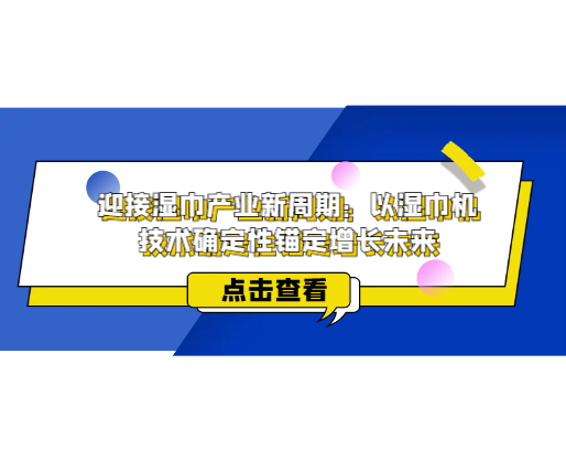 迎接湿巾产业新周期：以湿巾机技术确定性锚定增长未来