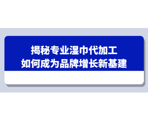 从“创意”到“货架”的加速度：揭秘专业湿巾代加工如何成为品牌增长新基建