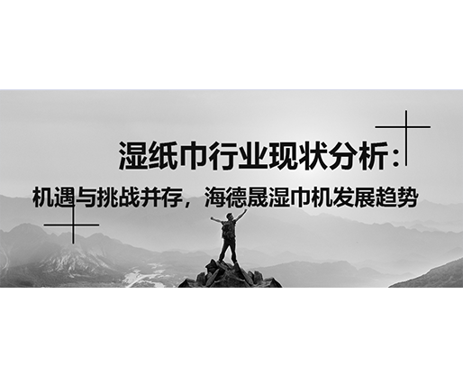 湿纸巾行业现状分析：机遇与挑战并存，海德晟湿巾机发展趋势