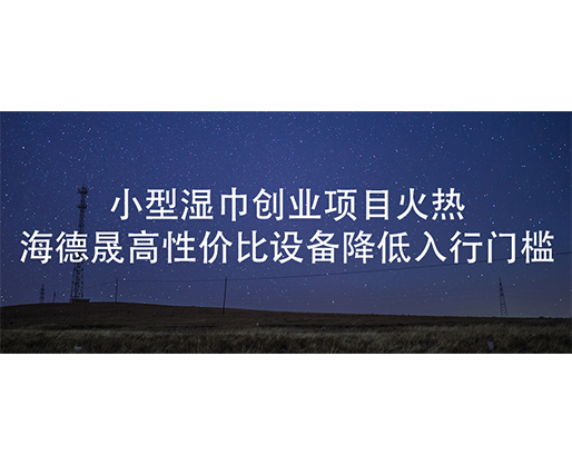 小型湿巾创业项目火热，海德晟高性价比设备降低入行门槛
