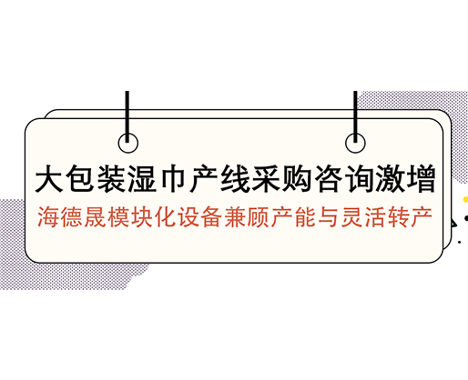 大包装湿巾产线采购咨询激增，海德晟模块化设备兼顾产能与灵活转产