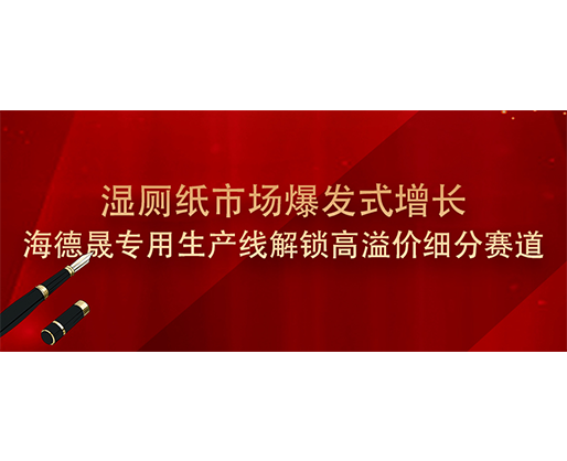 湿厕纸市场爆发式增长，海德晟专用生产线解锁高溢价细分赛道