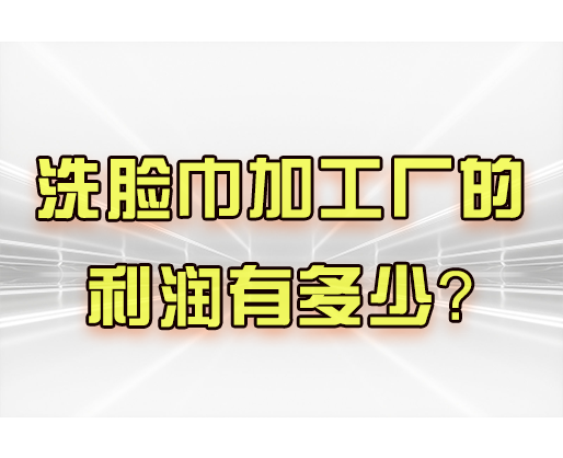  洗脸巾加工厂的利润有多少？