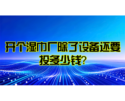 开个湿巾厂除了设备还要投多少钱？